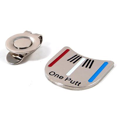 One Putt Golf Putting Alignment Aiming Tool Ball Marker with Magnetic Hat Clip