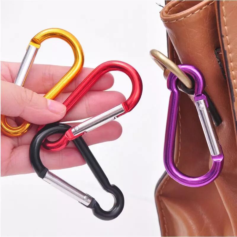 10pcs/lot Climbing Button Carabiner Camping Hiking Hook Outdoor Sports Multi Colors