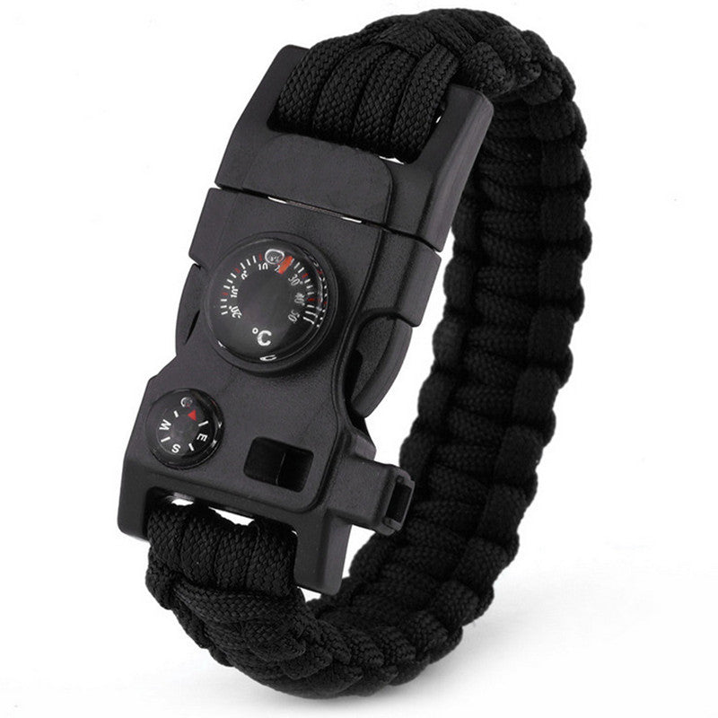 15 In 1 Paracord Survival Bracelet Multi-function Military / EDC Bracelets Escape Tactics Wrist Strap