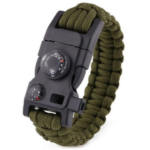 15 In 1 Paracord Survival Bracelet Multi-function Military / EDC Bracelets Escape Tactics Wrist Strap