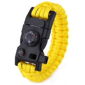 15 In 1 Paracord Survival Bracelet Multi-function Military / EDC Bracelets Escape Tactics Wrist Strap