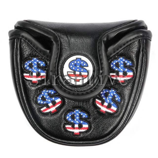 Magnetic  Closure Customized Golf Mallet Putter Covers Headcover Synthetic Leather Multi Style