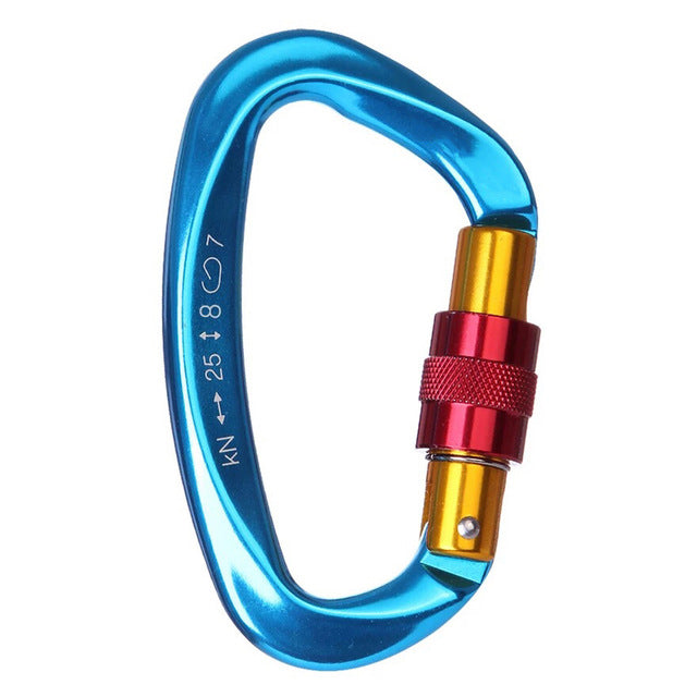 Professional Carabiner D Shape 25KN Carbiner Key Hooks Climbing