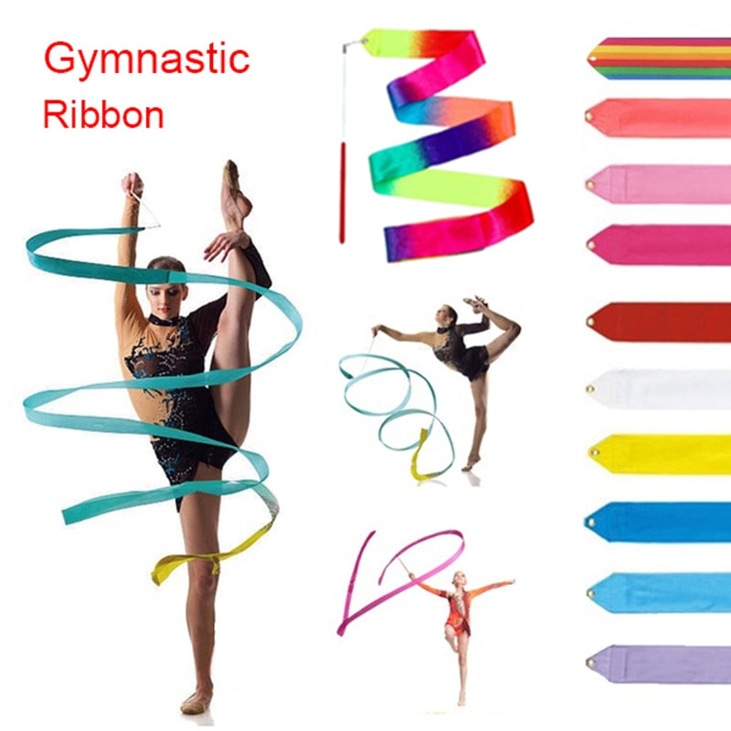 2 Meters 4 Meters Colorful Gym Ribbons Dance Ribbon Rhythmic Art