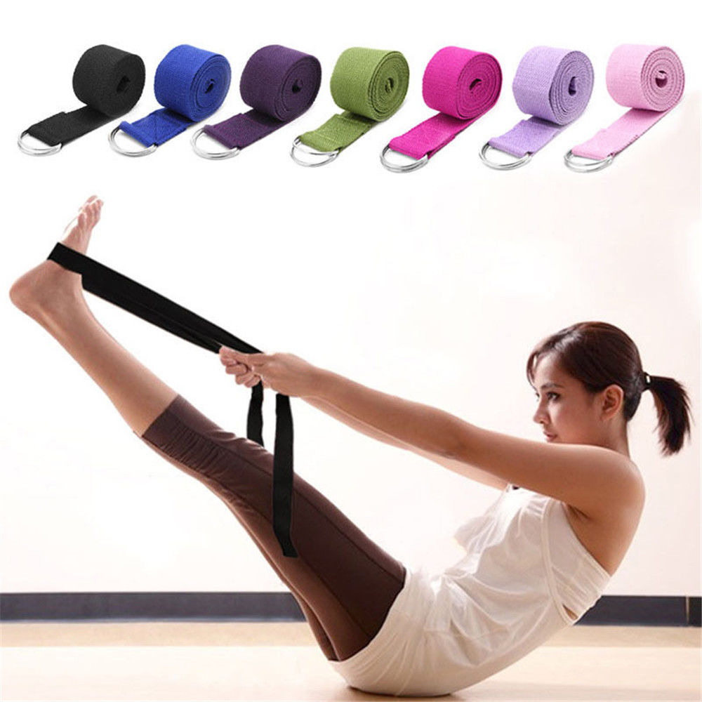 Hot Sale 1PC  Adjustable Belt Sport Yoga Stretch Strap D-Ring Belt Gym