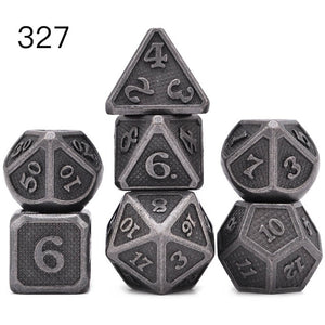 Metal Dice D4 D6 D8 D10 D% D12 D20 7pcs/set for Dungeons and Dragons RPG MTG Board Games