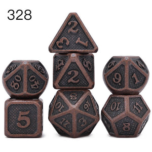 Metal Dice D4 D6 D8 D10 D% D12 D20 7pcs/set for Dungeons and Dragons RPG MTG Board Games