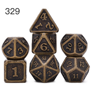 Metal Dice D4 D6 D8 D10 D% D12 D20 7pcs/set for Dungeons and Dragons RPG MTG Board Games