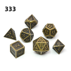 Metal Dice D4 D6 D8 D10 D% D12 D20 7pcs/set for Dungeons and Dragons RPG MTG Board Games