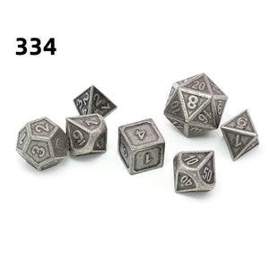 Metal Dice D4 D6 D8 D10 D% D12 D20 7pcs/set for Dungeons and Dragons RPG MTG Board Games