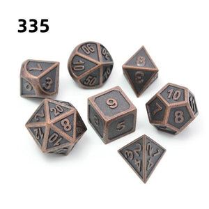 Metal Dice D4 D6 D8 D10 D% D12 D20 7pcs/set for Dungeons and Dragons RPG MTG Board Games