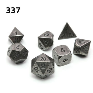 Metal Dice D4 D6 D8 D10 D% D12 D20 7pcs/set for Dungeons and Dragons RPG MTG Board Games