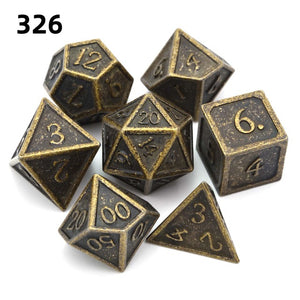 Metal Dice D4 D6 D8 D10 D% D12 D20 7pcs/set for Dungeons and Dragons RPG MTG Board Games