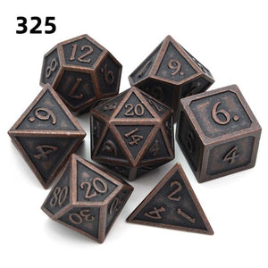 Metal Dice D4 D6 D8 D10 D% D12 D20 7pcs/set for Dungeons and Dragons RPG MTG Board Games