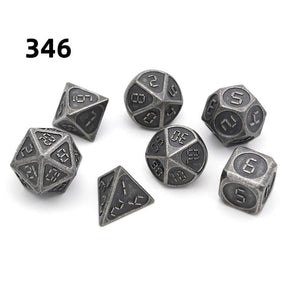 Metal Dice D4 D6 D8 D10 D% D12 D20 7pcs/set for Dungeons and Dragons RPG MTG Board Games