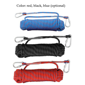 10-30m Outdoor Rock Climbing Rope Rock Climbing Equipment 10mm Diameter Emergency Paracord