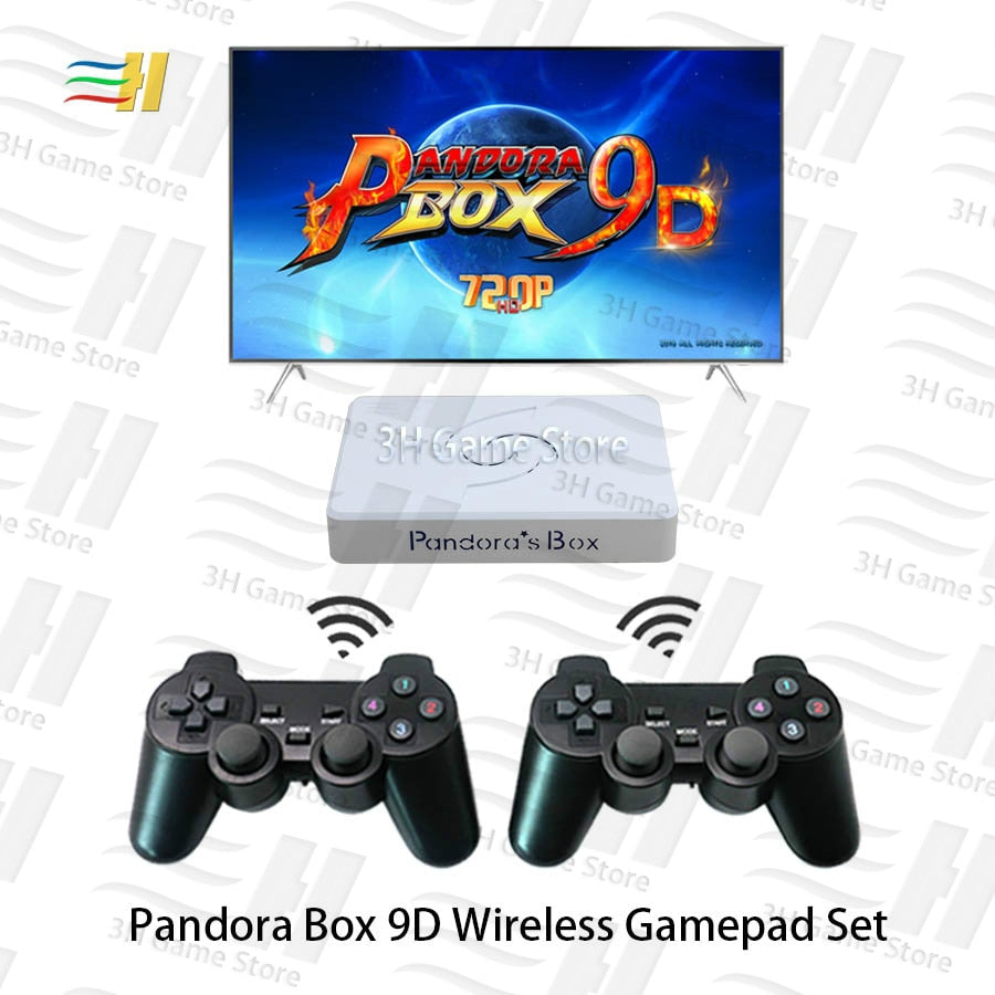 Pandora Box 9D 2500 in 1 motherboard  Wired Gamepad and Wireless/Usb connect joypad have 3D games Tekken