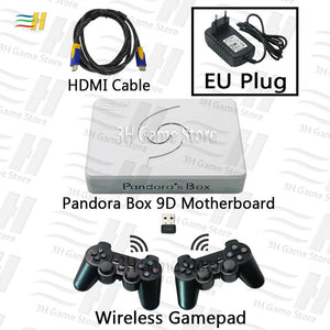 Pandora Box 9D 2500 in 1 motherboard  Wired Gamepad and Wireless/Usb connect joypad have 3D games Tekken