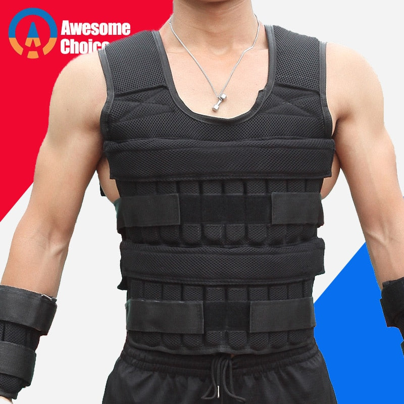 30KG Loading Weight Vest For Boxing Weight Training Workout Fitness