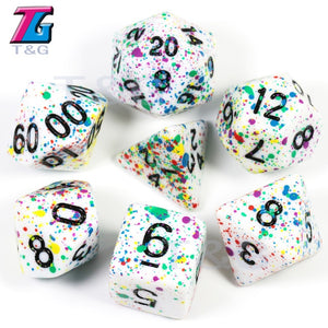7Pcs/Set Polyhedral TRPG Games For Dungeons Dragons Opaque D4-D20 Multi Sides Dice Pop for BoardGame