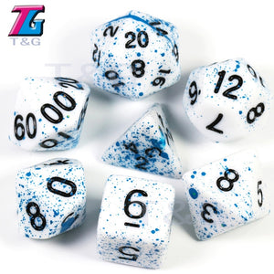 7Pcs/Set Polyhedral TRPG Games For Dungeons Dragons Opaque D4-D20 Multi Sides Dice Pop for BoardGame
