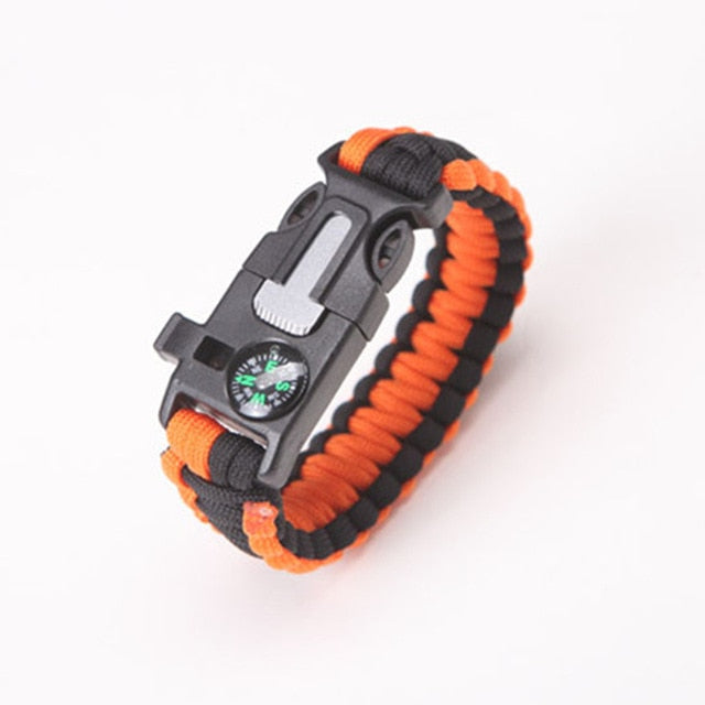 Safety Survival Paracord Bracelet Whistles Multi Functional  Paracord Bracelet Compass Without Flint