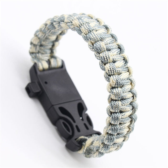 Safety Survival Paracord Bracelet Whistles Multi Functional  Paracord Bracelet Compass Without Flint