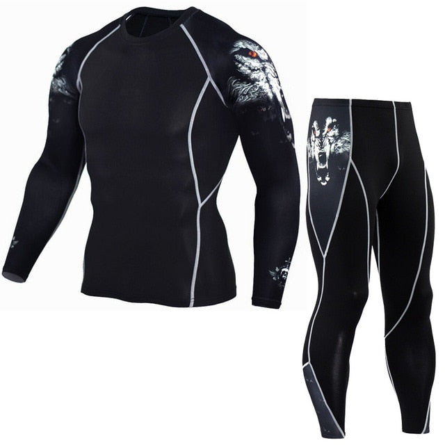 Winter Thermal Underwear Set Men's Sportswear