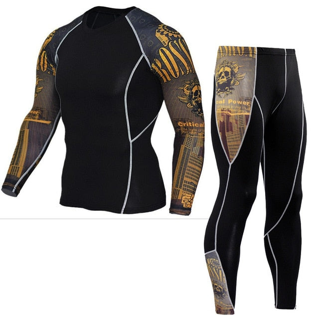 Winter Thermal Underwear Set Men's Sportswear