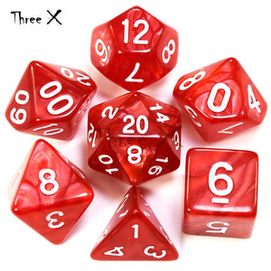 Dungeons & Dragons 7pcs/  Mixed White D4 D6 D8 D10 D12 D20 DND Dice