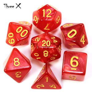 Dungeons & Dragons 7pcs/  Mixed White D4 D6 D8 D10 D12 D20 DND Dice