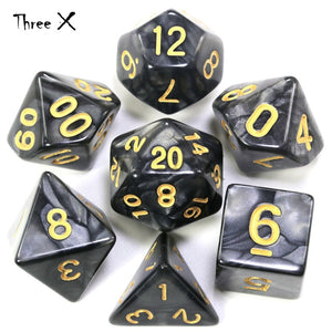 Dungeons & Dragons 7pcs/  Mixed White D4 D6 D8 D10 D12 D20 DND Dice