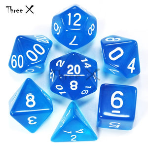 Dungeons & Dragons 7pcs/  Mixed White D4 D6 D8 D10 D12 D20 DND Dice