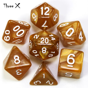 Dungeons & Dragons 7pcs/  Mixed White D4 D6 D8 D10 D12 D20 DND Dice