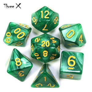 Dungeons & Dragons 7pcs/  Mixed White D4 D6 D8 D10 D12 D20 DND Dice