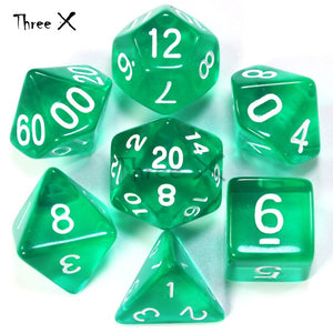 Dungeons & Dragons 7pcs/  Mixed White D4 D6 D8 D10 D12 D20 DND Dice