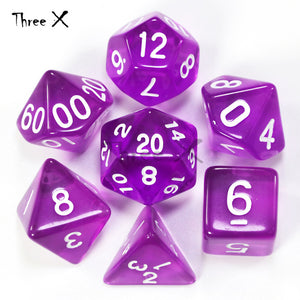 Dungeons & Dragons 7pcs/  Mixed White D4 D6 D8 D10 D12 D20 DND Dice