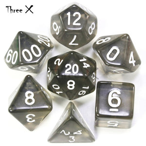 Dungeons & Dragons 7pcs/  Mixed White D4 D6 D8 D10 D12 D20 DND Dice