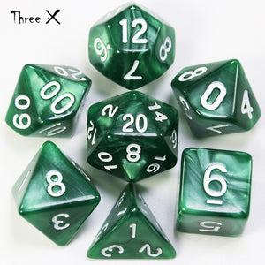 Dungeons & Dragons 7pcs/  Mixed White D4 D6 D8 D10 D12 D20 DND Dice