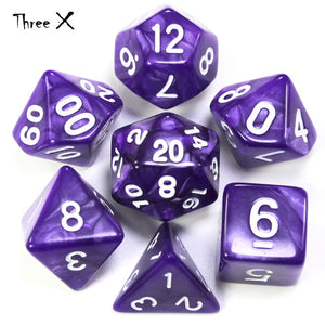 Dungeons & Dragons 7pcs/  Mixed White D4 D6 D8 D10 D12 D20 DND Dice