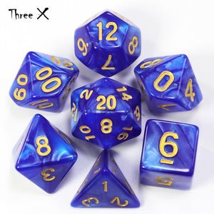 Dungeons & Dragons 7pcs/  Mixed White D4 D6 D8 D10 D12 D20 DND Dice