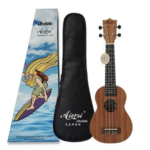 Aiersi brand 21 inch mahogany Soprano ukulele Hawaiian guitar