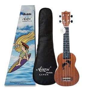 Aiersi brand 21 inch mahogany Soprano ukulele Hawaiian guitar