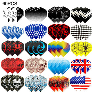 Fox Smiling Dart Flights Set 60PCS Multiple Styles Colorful PET Darts Flights Professional