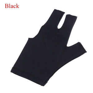 1Pcs Spandex Snooker Billiard Cue Glove Pool Left Hand Open Three Fingerfor Unisex