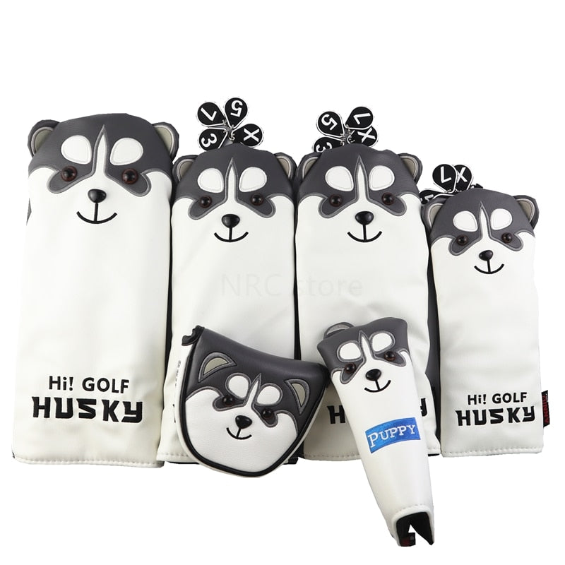 NRC Golf Club Headcover Lovely Golf Husky Golf Driver Fairway Wood HeadCovers