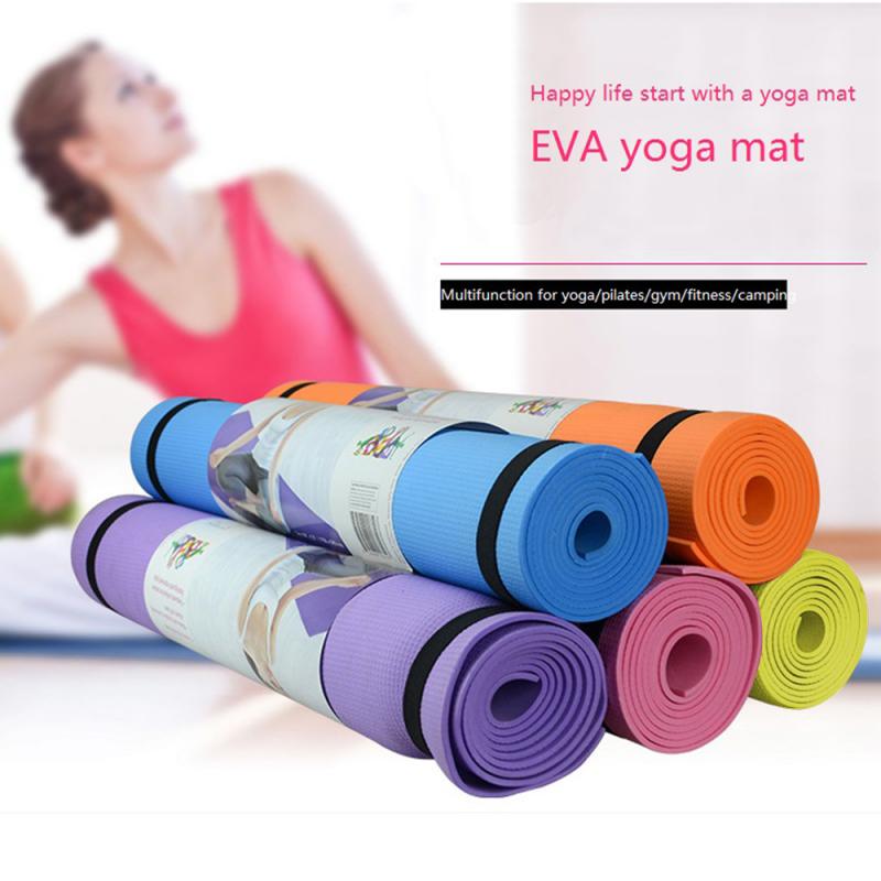 Yoga Mat Thick 6mm 173cm X 61cm  Non-slip Slimming Exercise Fitness Gymnastic