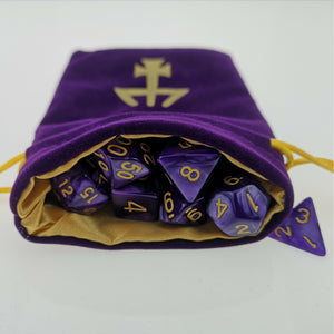 Rollooo Pearlized Purple or Black Dice with Matching Customized Logo