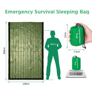 Outdoor  Life Bivy Emergency Sleeping Bag Thermal Keep Warm Waterproof Mylar/Blanke Camping Survival Gear