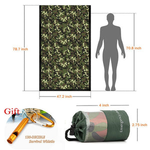 Outdoor  Life Bivy Emergency Sleeping Bag Thermal Keep Warm Waterproof Mylar/Blanke Camping Survival Gear